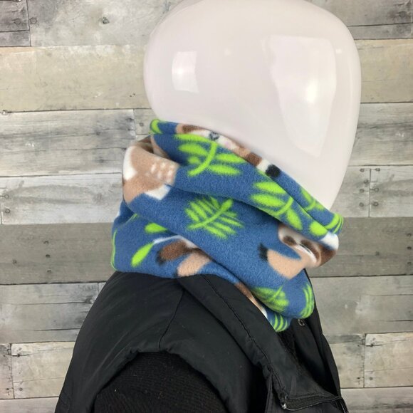 Sloth sloths neck gaiter neck warmer fleece Scarf Tube Earmuff Gator Cowl Turtle - Picture 4 of 9